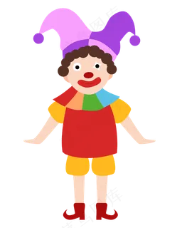 矢量卡通免扣小丑,免抠元素