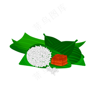 矢量节日盘子里的粽子