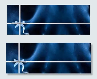 蓝色绸缎质感代金券