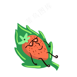 手绘水果草莓表情系列