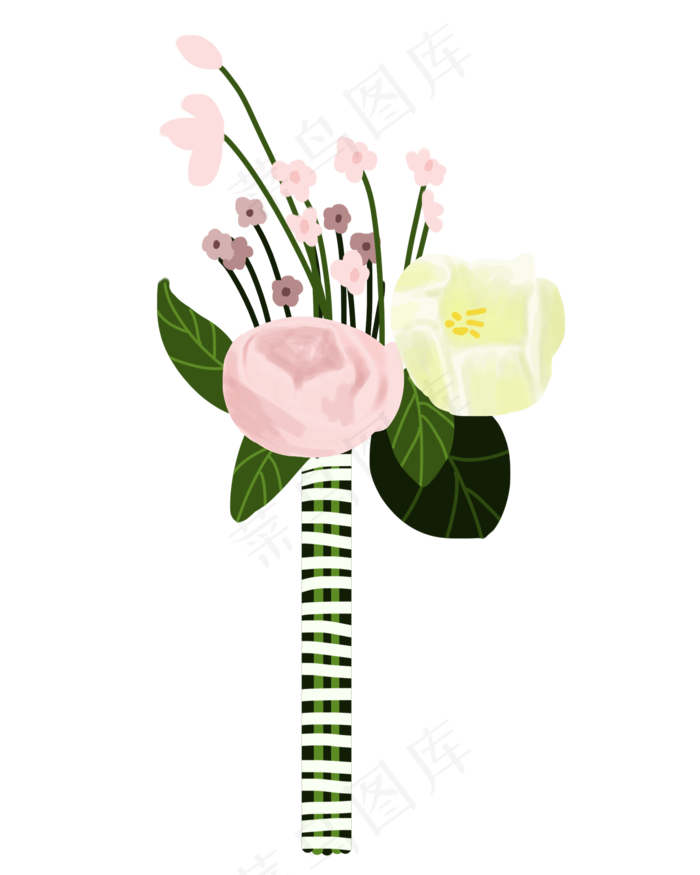 粉色花朵手捧花