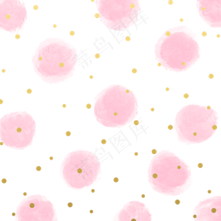 粉色水彩波点底纹