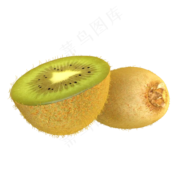立体水果猕猴桃奇异果(3000X3000(DPI:300))psd模版下载
