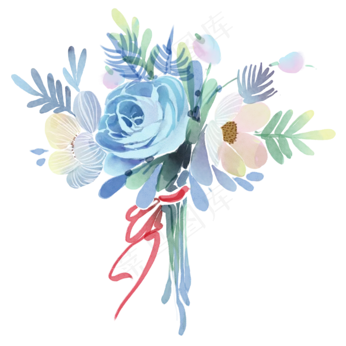 水彩手绘花朵元素(4000X4000(DPI:762))psd模版下载