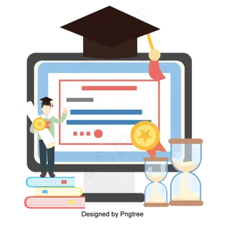 矢量扁平化在线教育课堂演示