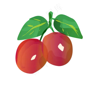 水彩李子PNG免抠