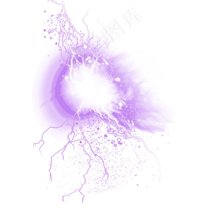 紫色花纹闪电元素,免抠元素(2000*2000px 300 dpi )psd模版下载