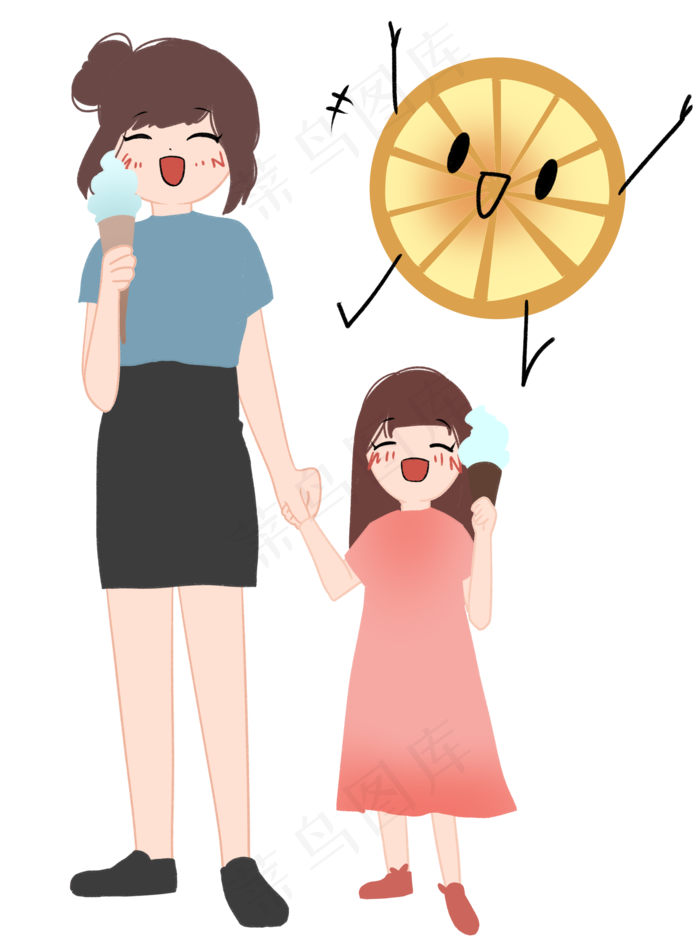 吃冰淇淋女孩