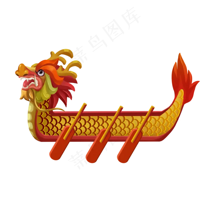 可爱端午龙舟装饰(3000X3000(DPI:300))psd模版下载
