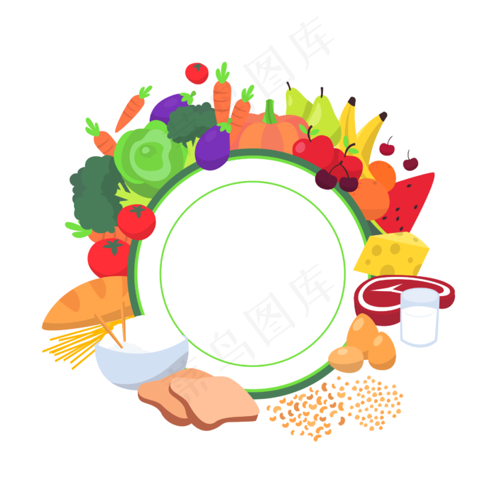 暑期暑假夏天夏季水果蔬菜五谷杂