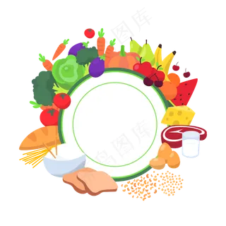 暑期暑假夏天夏季水果蔬菜五谷杂