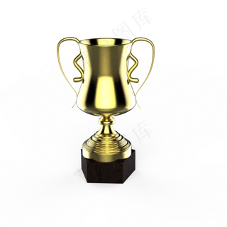 五四金色奖杯免抠素材