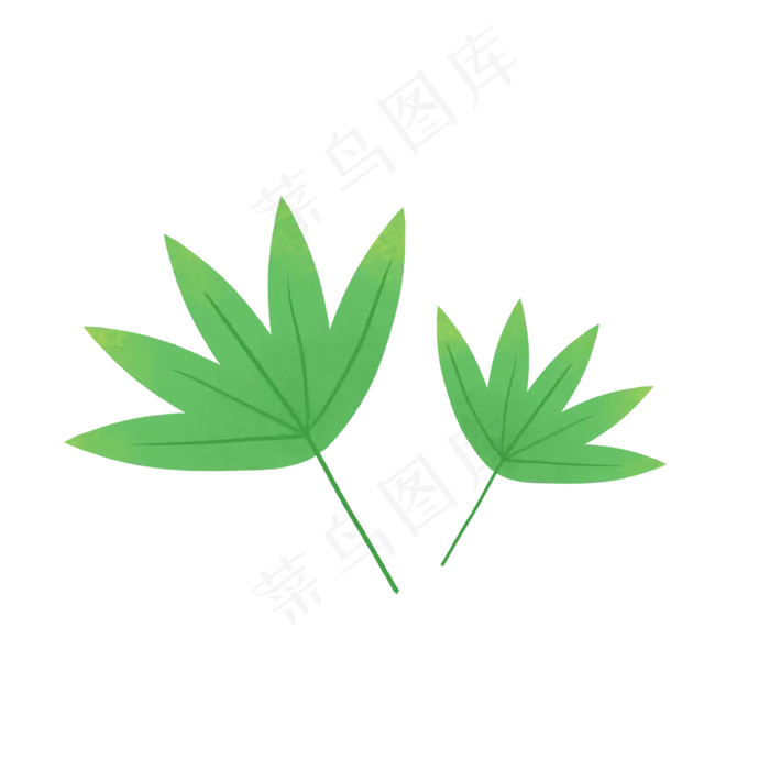 绿色的树叶(2000X2000(DPI:300))psd模版下载