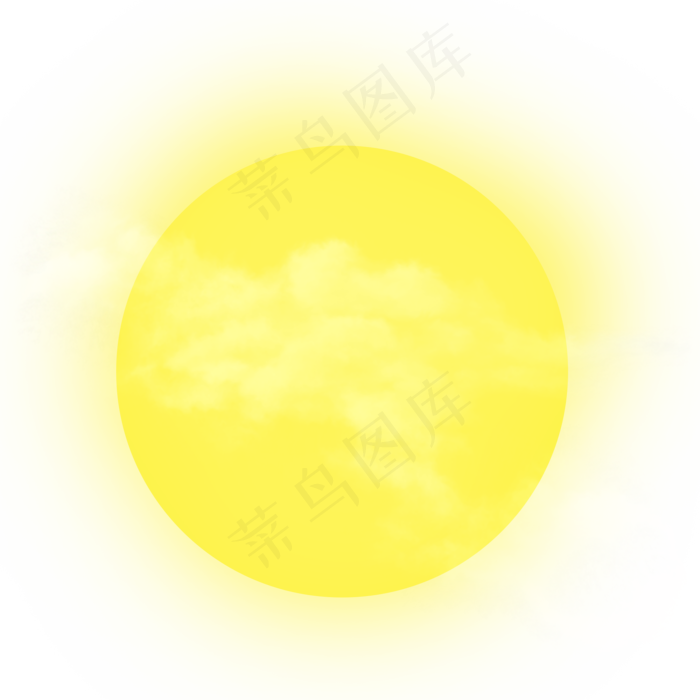 手绘黄色的月光免抠图(2000X2000(DPI:300))psd模版下载