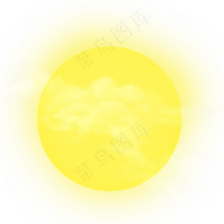 手绘黄色的月光免抠图