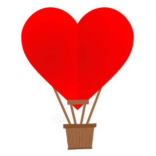 浪漫情人节热气球表白