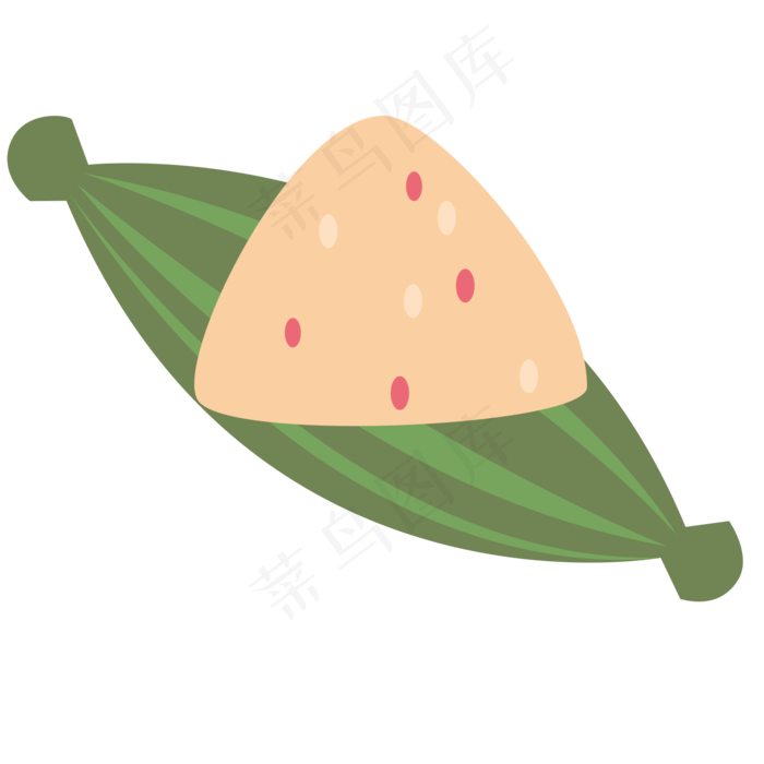 绿色棕叶包棕子免抠图