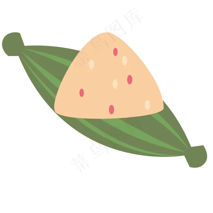 绿色棕叶包棕子免抠图(2000X2000(DPI:300))psd模版下载