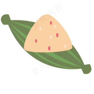 绿色棕叶包棕子免抠图