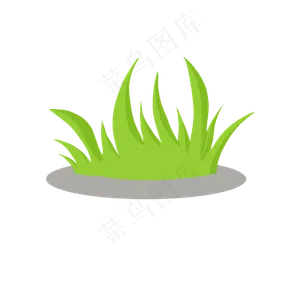 手绘绿植草丛装饰