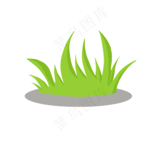 手绘绿植草丛装饰