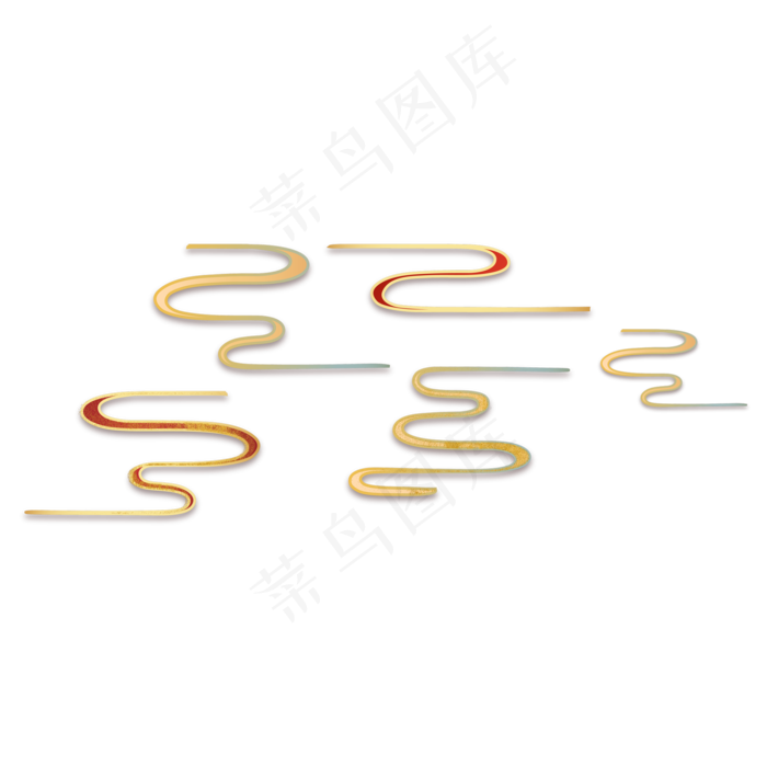 中国风描金云纹