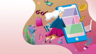 商务办公场景购物手机