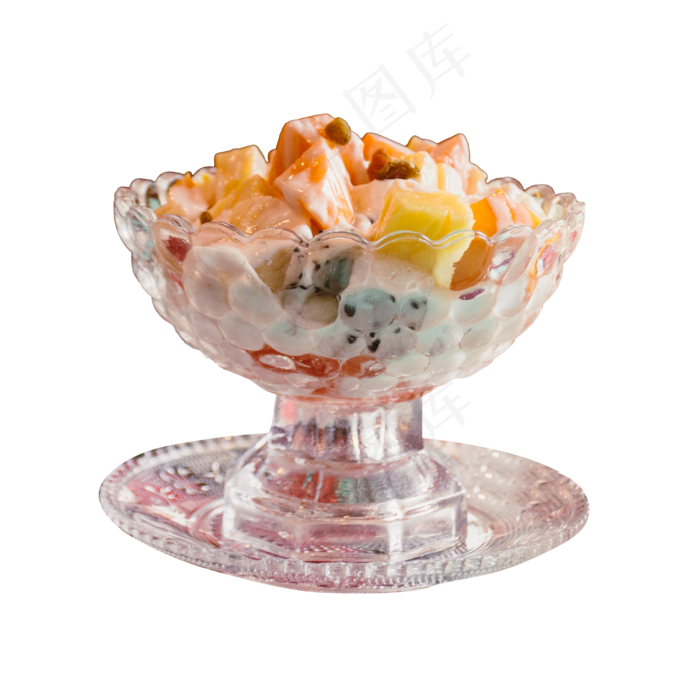 一杯新鲜的水果沙拉