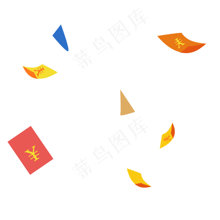 卡券漂浮物,免抠元素(4168*4167px 300 dpi )ai矢量模版下载