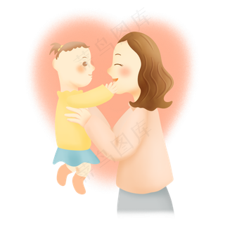 抱着宝宝的母亲形象