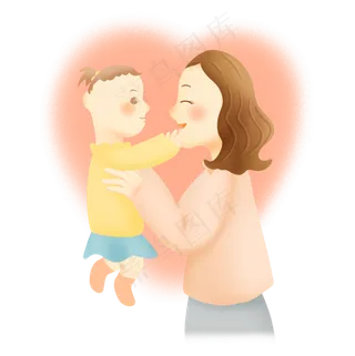 抱着宝宝的母亲形象