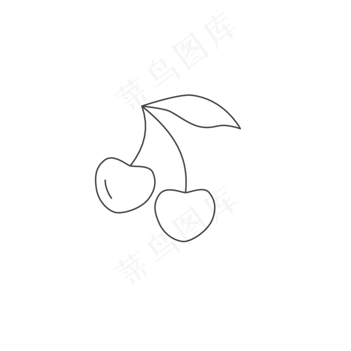 二棵樱桃图标免抠图