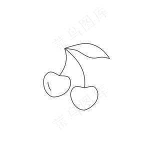二棵樱桃图标免抠图