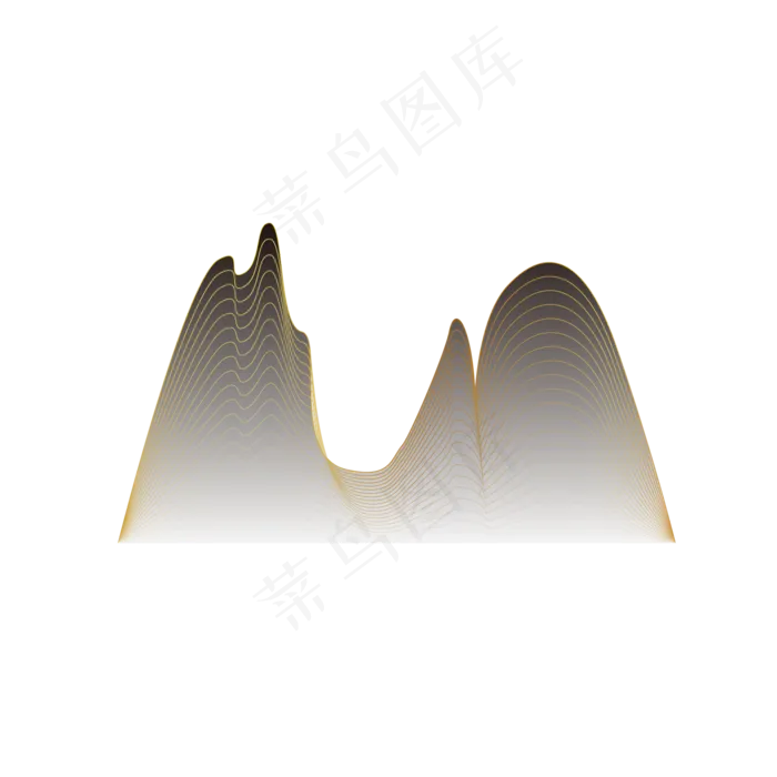 金线山水矢量装饰(2000*2000px 300 dpi )ai矢量模版下载