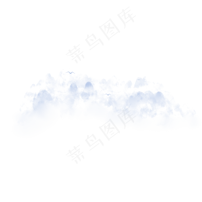 水墨山水淡彩风景(2000X2000(DPI:300))psd模版下载