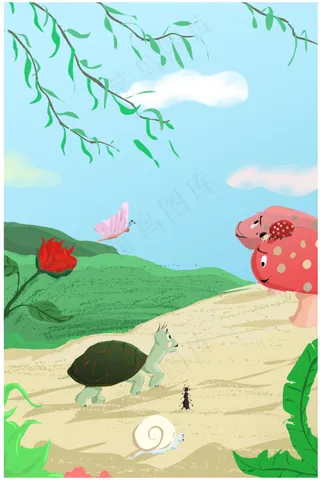 春天充满活力的大自然