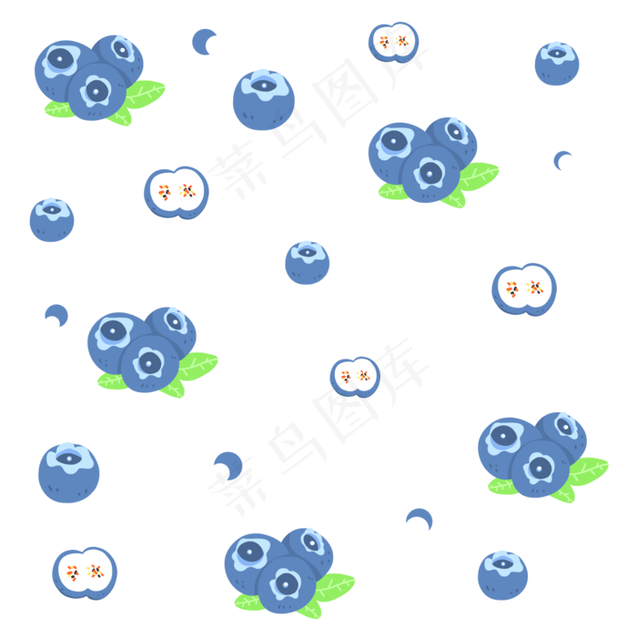 夏季水果蓝莓插画