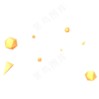 电商C4D宝石三角漂浮素材