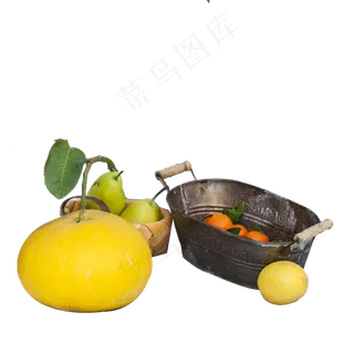 新鲜的桔子和桔子免抠图