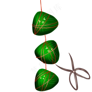 端午节粽子剪刀