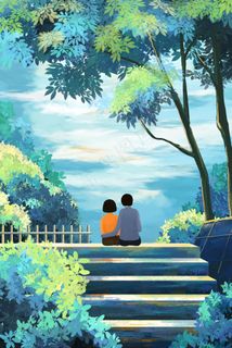 小清新校园风手绘