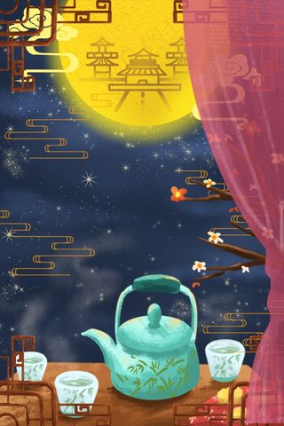 中秋节花好月圆赏月