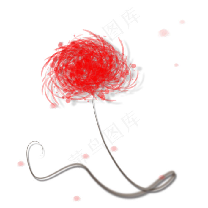 红色花朵PNG素材