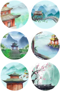 古镇风光古风建筑合集