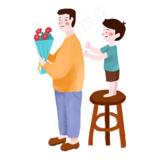 父亲节给爸爸捶背