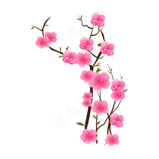 矢量免扣卡通花朵