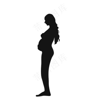 免扣卡通孕妇剪影 免扣卡通孕妇剪影