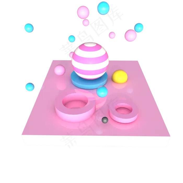 六一儿童节粉色展台(2000*2000px 300 dpi )