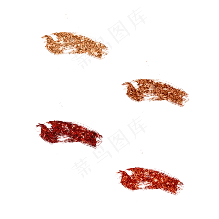 橙色系金粉笔刷笔触,免抠元素(2000X2000(DPI:300))psd模版下载