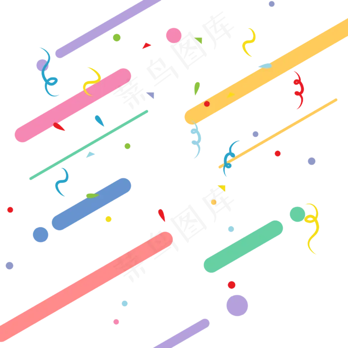 双十一漂浮彩带,免抠元素(4167*4167px 300 dpi )ai矢量模版下载